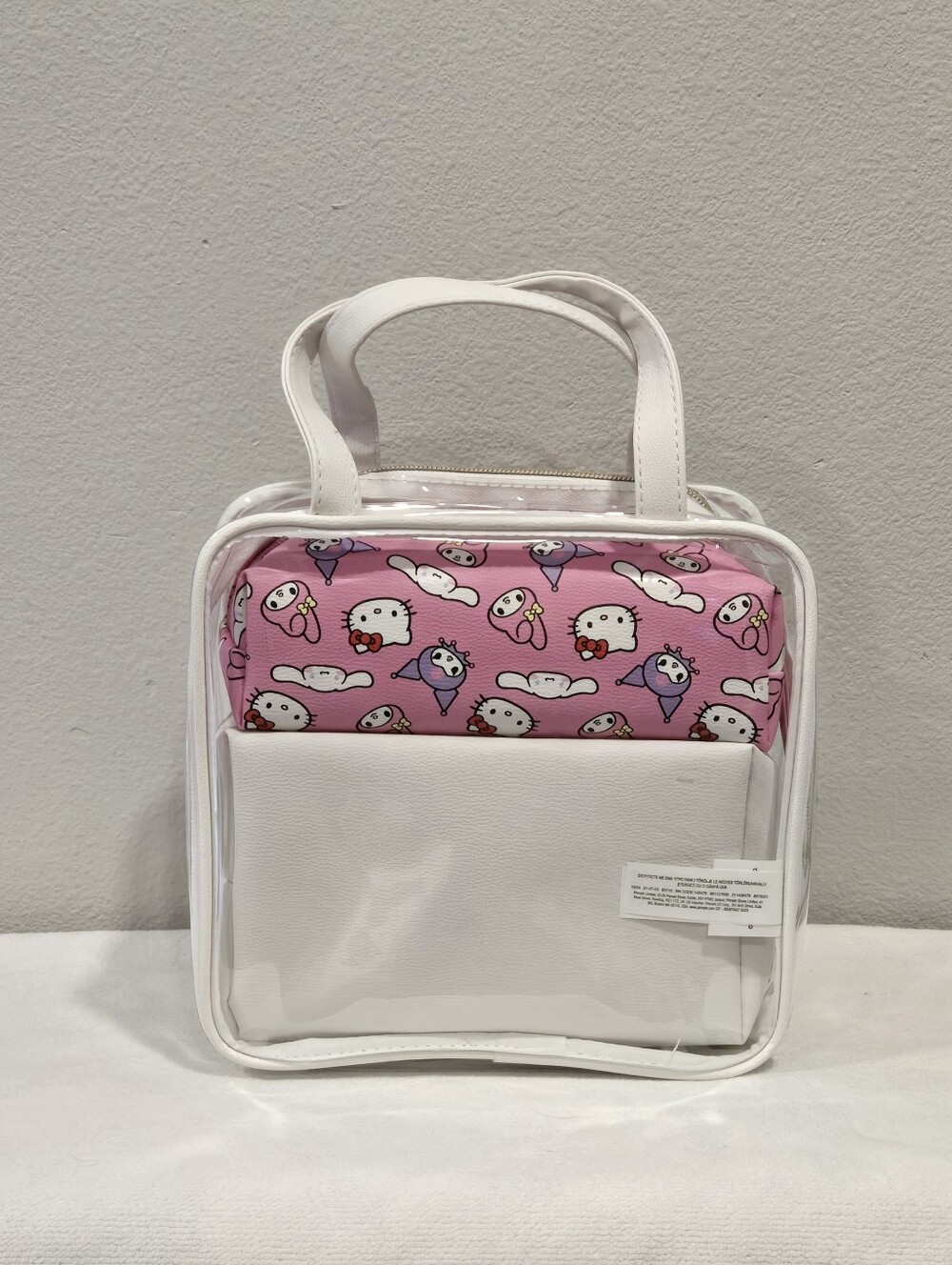 Hello Kitty And Friends NWT Clear Tote with 2 Sanrio Cosmetic Cases Included - Picture 3 of 7